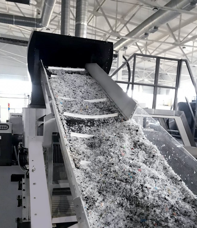 reciclador ruso recicla con máquinas peletizadoras de POLYSTAR